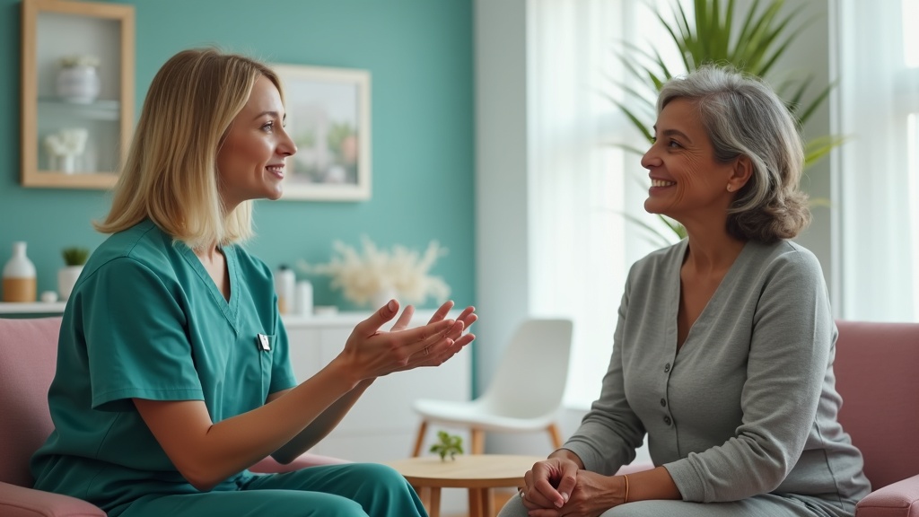 Dr. Crystal Broussard consulting with patient about tirzepatide weight loss before and after progress in Spring TX