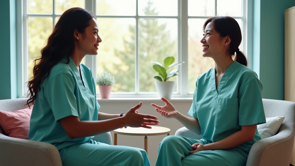 Provider consulting with a patient in a professional medical spa setting