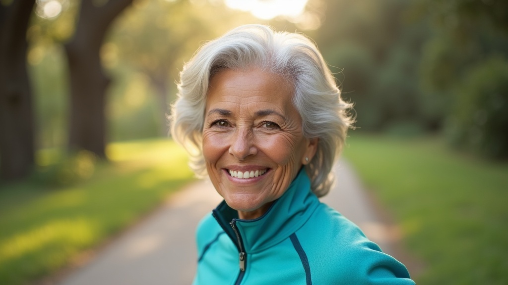 Woman enjoying an outdoor walk along Spring Creek Greenway on a clear afternoon