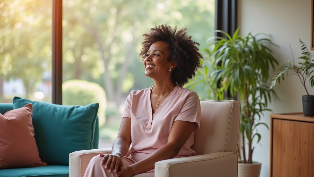 Patient in consultation room discussing vitamin IV options at Harmony Aesthetics Spa