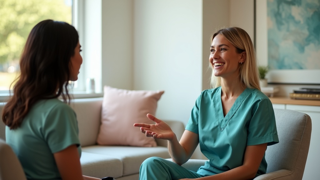 Physician discussing wellness plan with patient in Spring TX medical spa