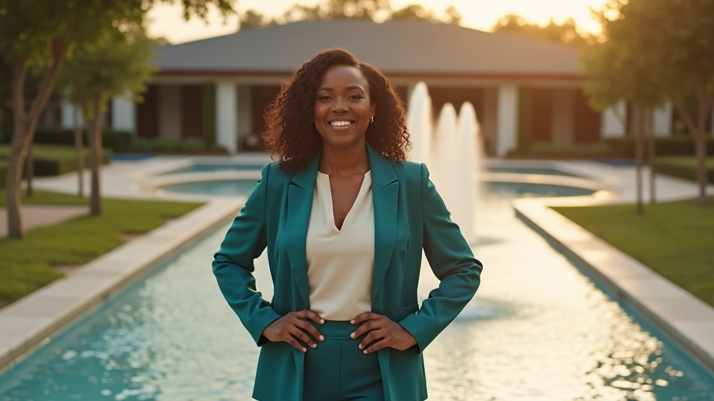 Confident woman celebrating weight loss progress with physician-supervised tirzepatide dosing at Town Green Park The Woodlands