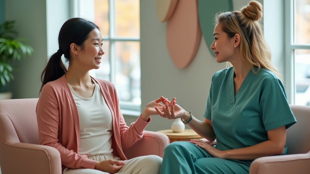 Patient consulting with physician about personalized tirzepatide dosing for weight loss at Harmony Aesthetics Spa Spring TX