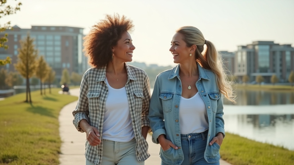 Women enjoying outdoor activities after achieving weight loss success through physician-supervised care at Hughes Landing