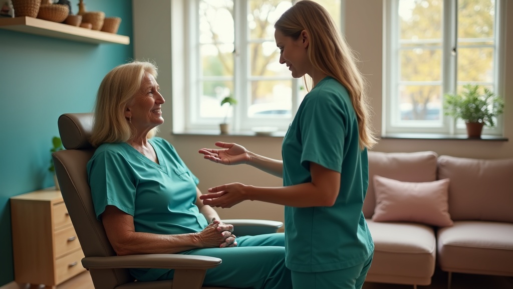 Patient celebrating weight loss injections progress with physician at Harmony Aesthetics Spa consultation