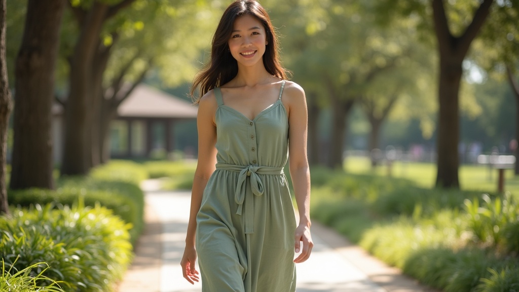 Active woman enjoying outdoor confidence after laser hair removal in The Woodlands TX