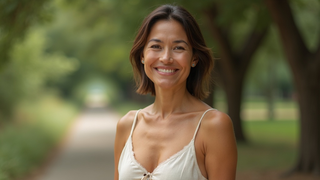 Woman showing smooth skin results from laser hair removal physics treatment in Spring TX